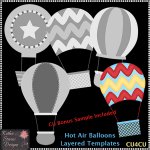 Hot Air Balloons - Layered Templates - CU4CU