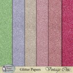 Vintage Chic Glitter Papers