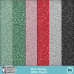 Retro Darling Glitter Papers