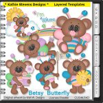 Betsy Butterfly Layered Templates - CU