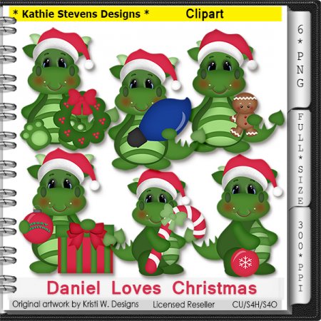Daniel Loves Christmas Clipart - CU