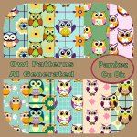 AI Owl Patterned Papers