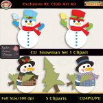 Snowman Set 1 Clipart