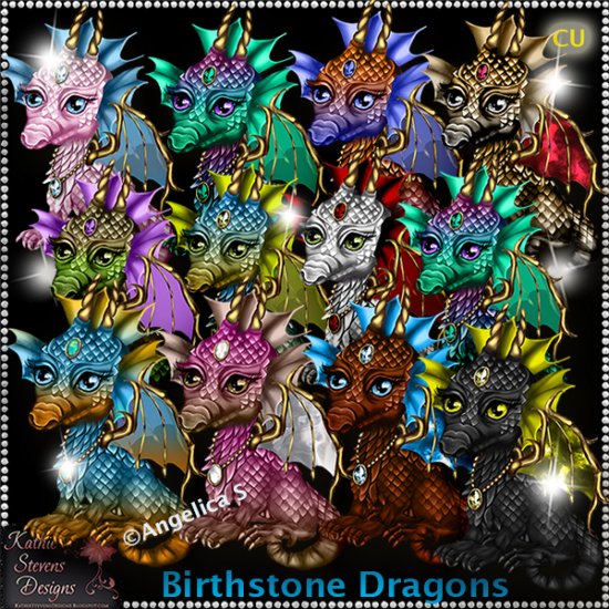 Birthstone Dragons - CU - Click Image to Close
