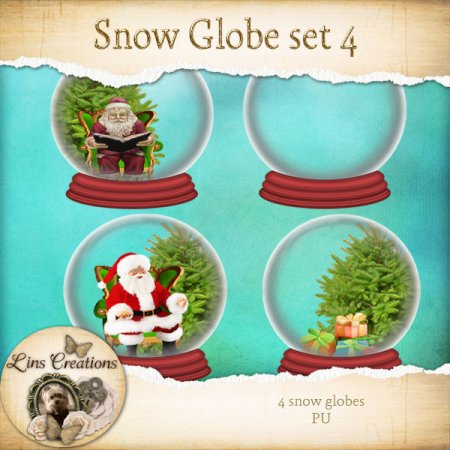 Snow globes set 4