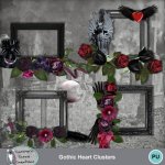 Gothic Heart Cluster Frames