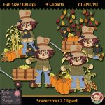 Scarecrows 2 Clipart - CU