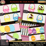 Easter Clipart Bundle With Bonus Paper Patterns - CU