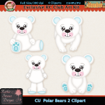 Polar Bears 2 Clipart - CU