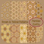 Brown & Yellow Patterned Papers