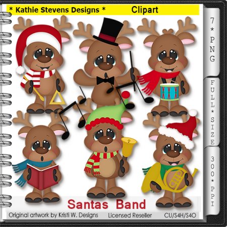 Santas Band Clipart - CU