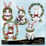 AI - Christmas Bunny Clipart