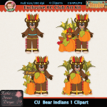 Bear Indians 1 Clipart - CU
