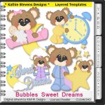 Bubbles Sweet Dreams Layered Templates - CU