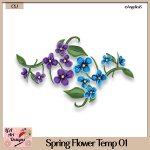 Spring Flowers 01 - Layered Template - CU