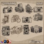 CU /CU4CU Brush and Digistamp Pack Vintage Cameras