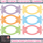 Pastels Ornate Cardstock Frames - CU4CU
