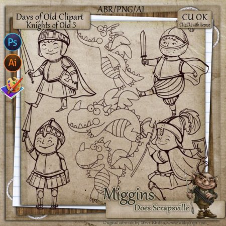 CU Hand Drawn Knights of Old Brush Pack 2