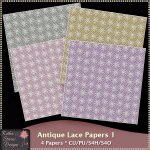 Antique Lace Papers 1 CU - Tagger