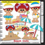Beach Dolls Clipart - CU