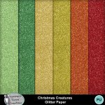 Christmas Creatures Glitter papers