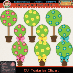 Topiaries Clipart - CU