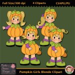 Pumpkin Girls Blonde Clipart - CU
