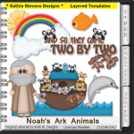Noah's Ark Animals Layered Templates - CU