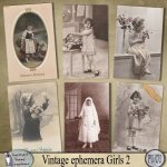 Vintage ephemera girls 2