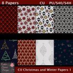 Christmas And Winter Papers 1 CU Tagger Size