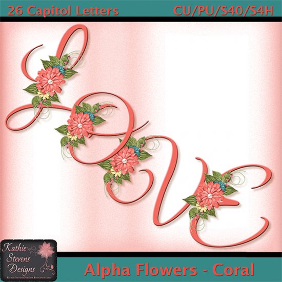 Alpha Flowers - Coral TS CU - Click Image to Close