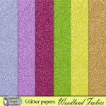 Woodland frolics glitter papers