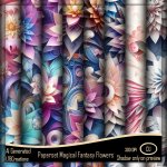 AI - Paper Magical Fantasy Flowers