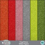 Frog Prince Glitter Papers