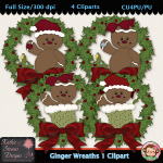 Ginger Wreaths 1 Clipart - CU