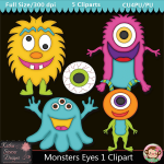 Monsters Eyes 1 Clipart - CU
