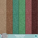 Steampunk Style Glitter Papers