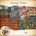 Grungy Time papers (CU) by Lins Creations