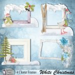 White Christmas Cluster Frames