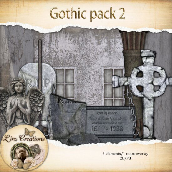 Gothic pack 2 (PU/CU) by Lins Creations - Click Image to Close