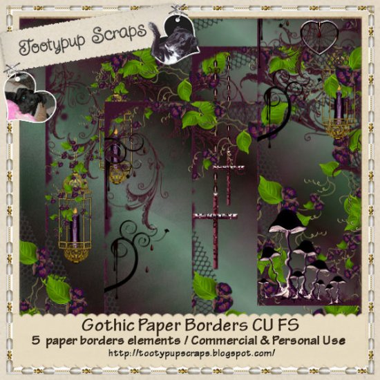Gothic Paper Borders Pack Cu FS - Click Image to Close