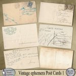 Vintage ephemera postcards 2