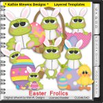 Easter Frolics Frogs Layered Templates - CU