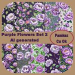 AI Purple Flowers Set 2