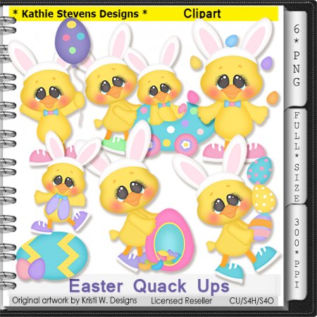 Easter Quack Ups Clipart - CU