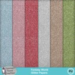 Fantasy World Glitter Papers