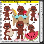 Ant Picnic Clipart - CU