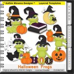 Halloween Frogs Layered Templates - CU