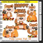 Foxy Loves Fall Clipart - CU