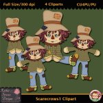Scarecrows 1 Clipart - CU